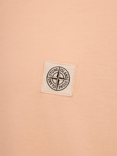 Stone Island: 纯棉徽标贴饰T恤