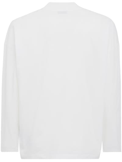 Jil Sander: Mock neck boxy fit cotton l/s t-shirt