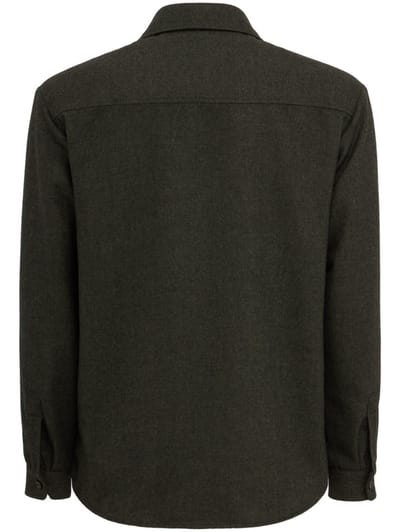CRUNA: Wool-blend overshirt with patch pockets