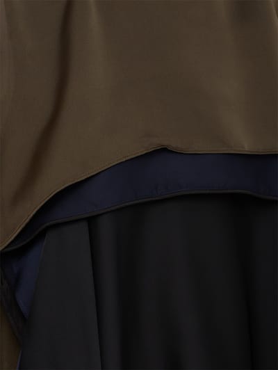 Sacai: Satin x Chiffon Pullover