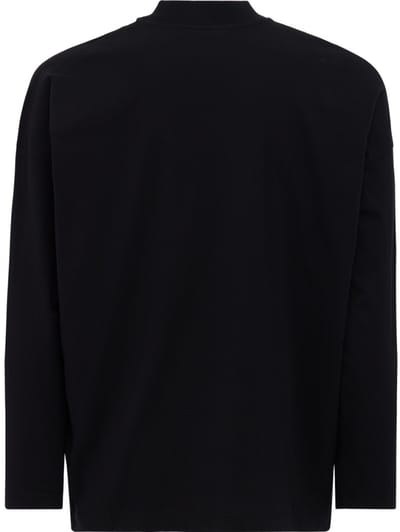 Jil Sander: T-shirt boxy manches longues col montant