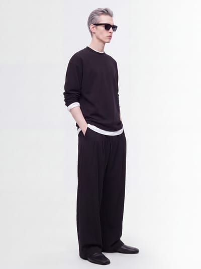 Jil Sander: T-shirt boxy manches longues col montant