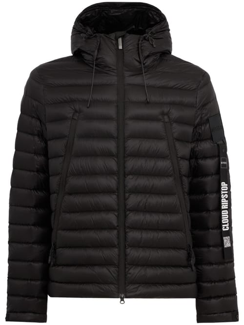 OUTHERE: Drift hooded nylon down jacket