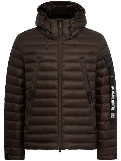 OUTHERE: Drift hooded nylon down jacket