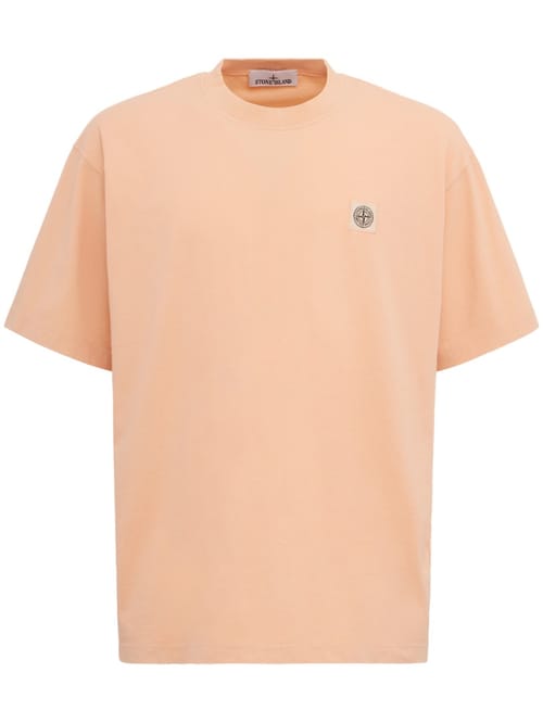 Stone Island: 纯棉徽标贴饰T恤