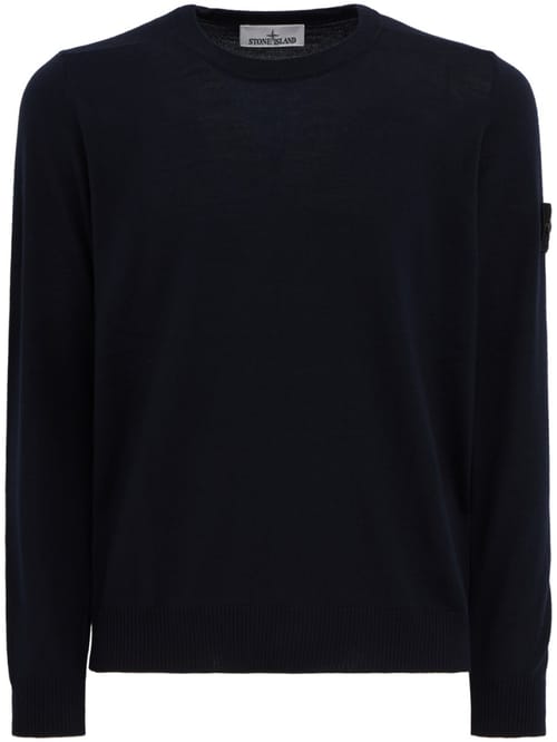 Stone Island: Cotton fine-knit crewneck sweater