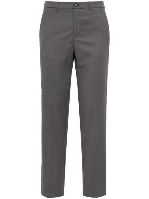 CRUNA: Flat front pants with flap pockets