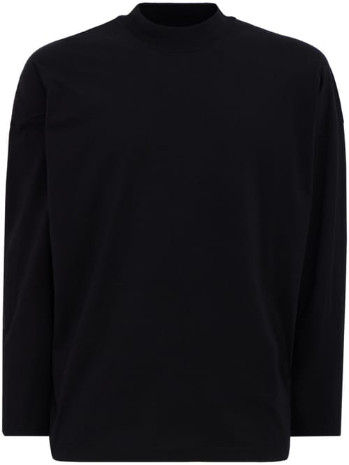 Jil Sander: T-shirt boxy manches longues col montant