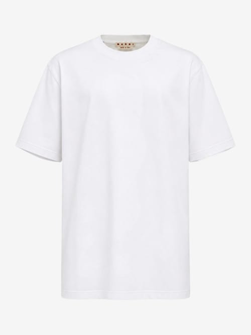 Marni: T-Shirt aus Baumwolljersey mit Logo