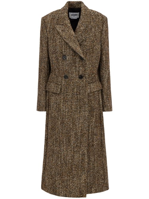 MSGM: Tweed long coat