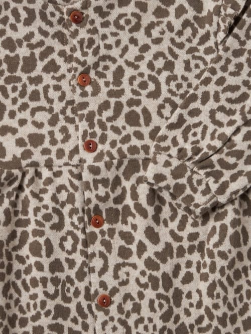 1 + IN THE FAMILY: Leopard romper with ruffles