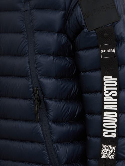 OUTHERE: Drift hooded nylon down jacket