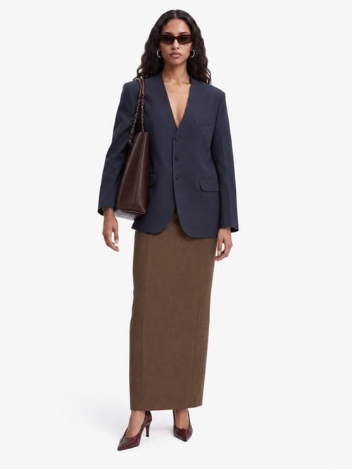Jil Sander: Chaqueta de lana con solapas