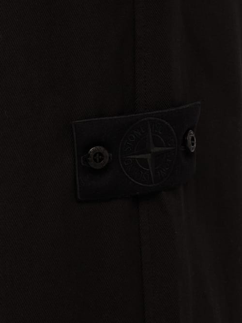 Stone Island: Logo cotton slim pants