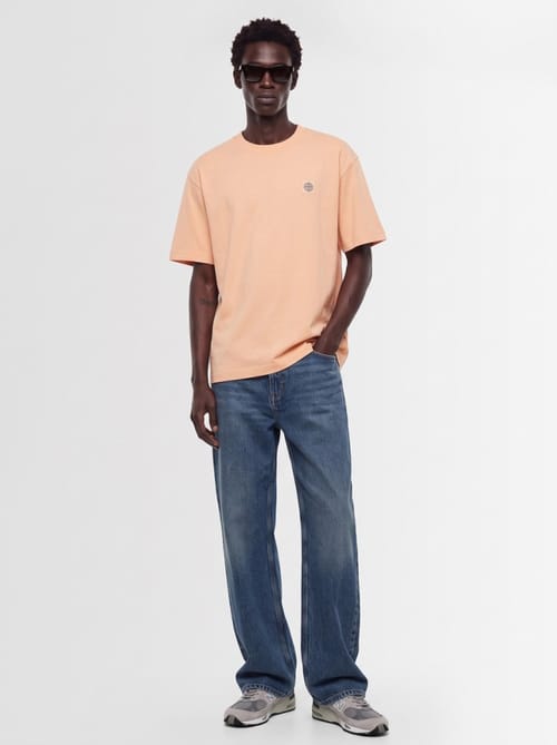 Stone Island: 纯棉徽标贴饰T恤