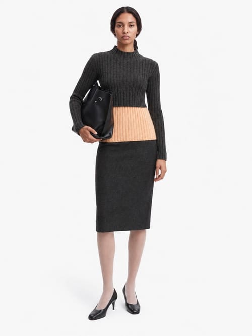 Jil Sander: Woll-Doppelschichtpullover