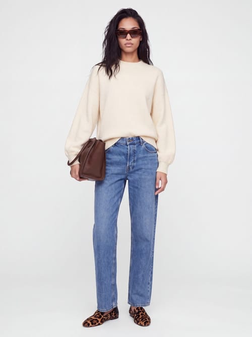 CRUNA: Oversize crewneck knit sweater