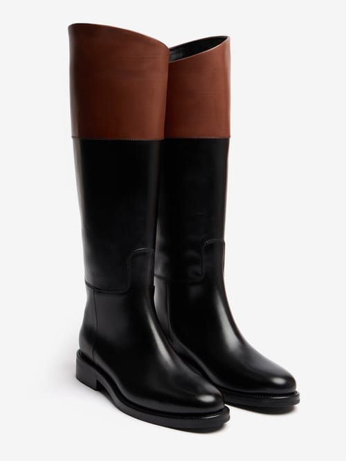 FABI: Bottes hautes en cuir ornées