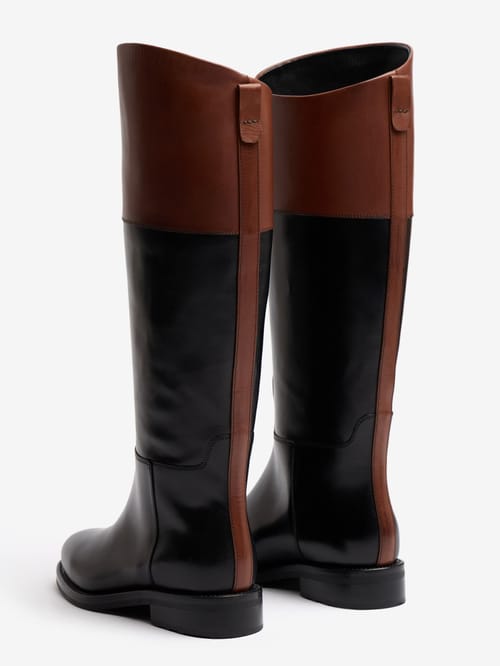 FABI: Bottes hautes en cuir ornées