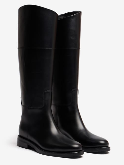 FABI: Bottes hautes en cuir de veau
