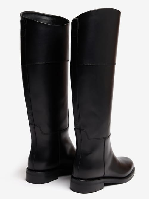 FABI: Bottes hautes en cuir de veau