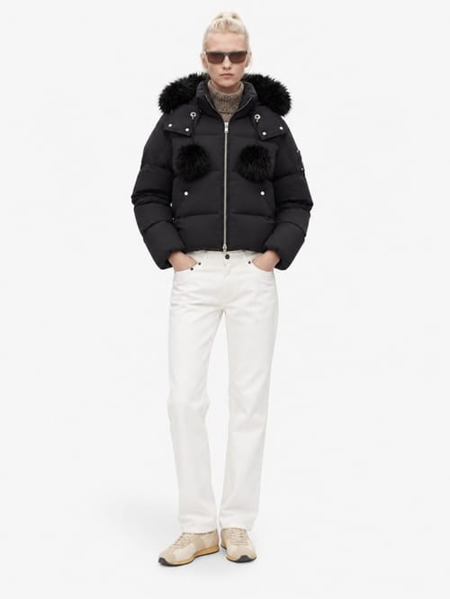 Moose Knuckles: w everest bomber with hood