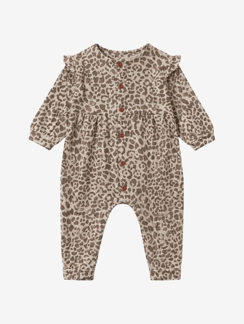1 + IN THE FAMILY: Leopard romper with ruffles
