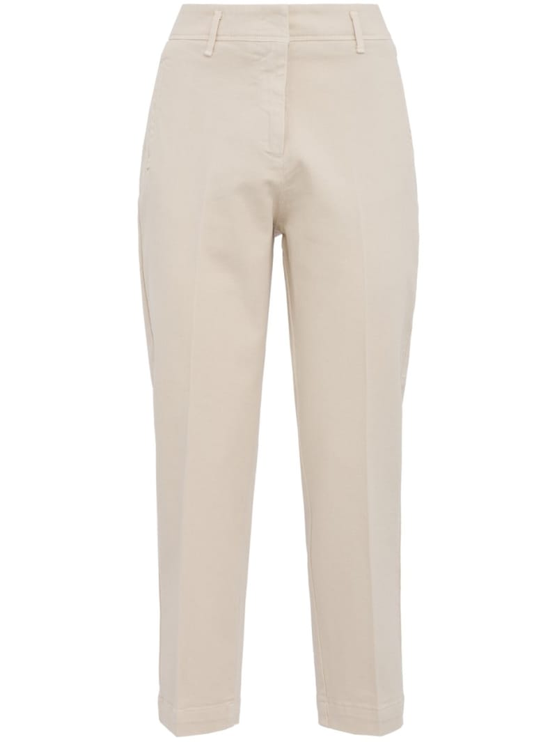 CRUNA: Flat front barrel fit pants