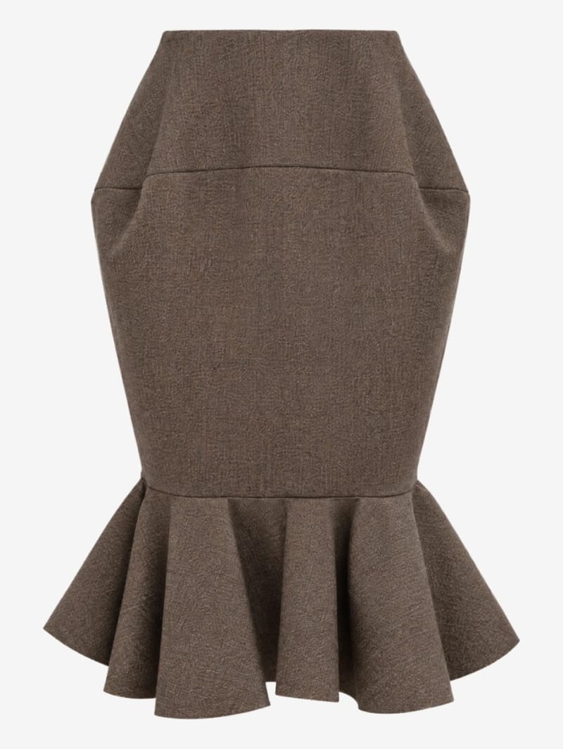 Jacquemus: Falda Palmier de lana virgen
