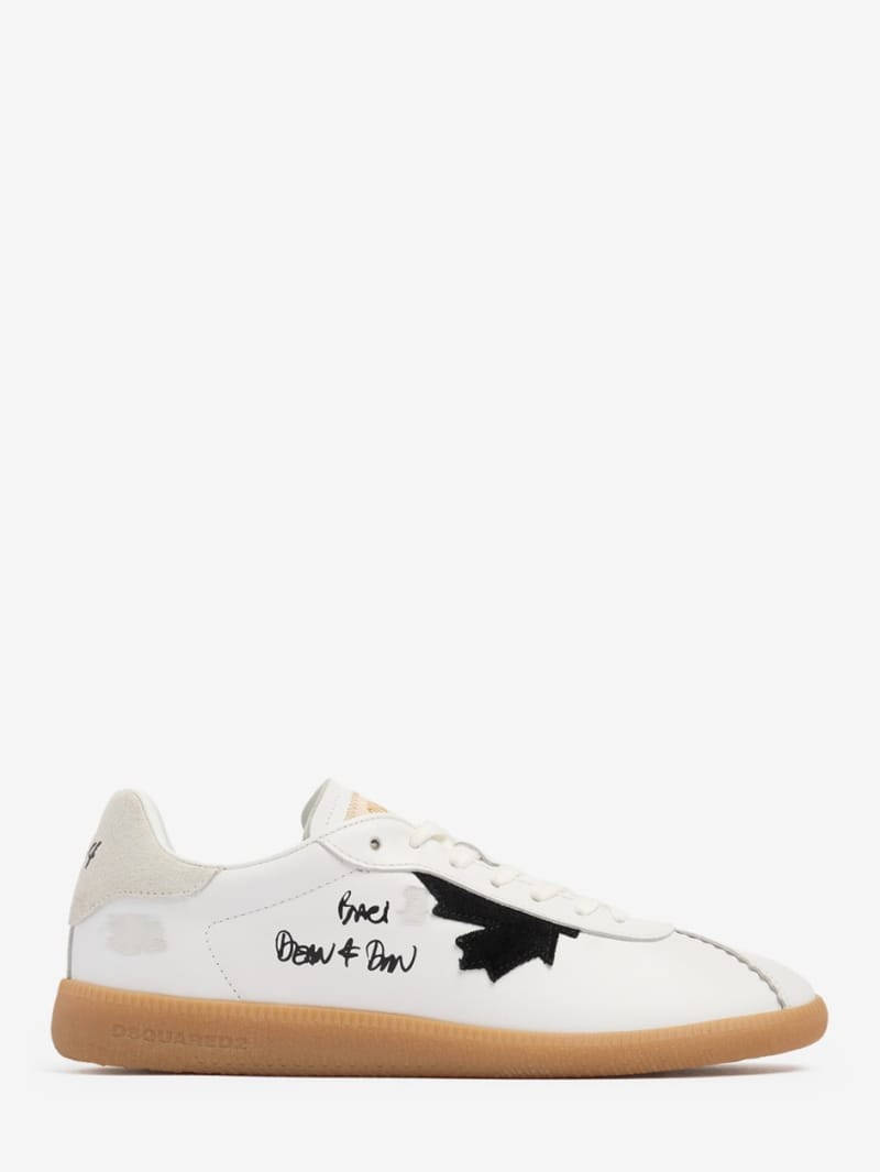 Dsquared2: Leather & poly logo sneakers