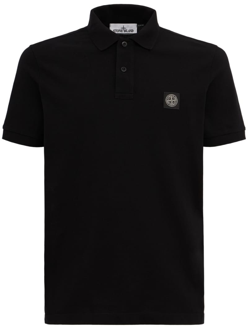 Stone Island: Stretch cotton polo shirt with patch