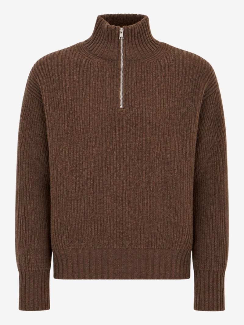 DIANA STUDIO: Merino blend knit polo w/ buttons