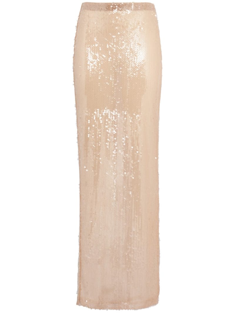 Giuseppe Di Morabito: Metallic mesh long skirt