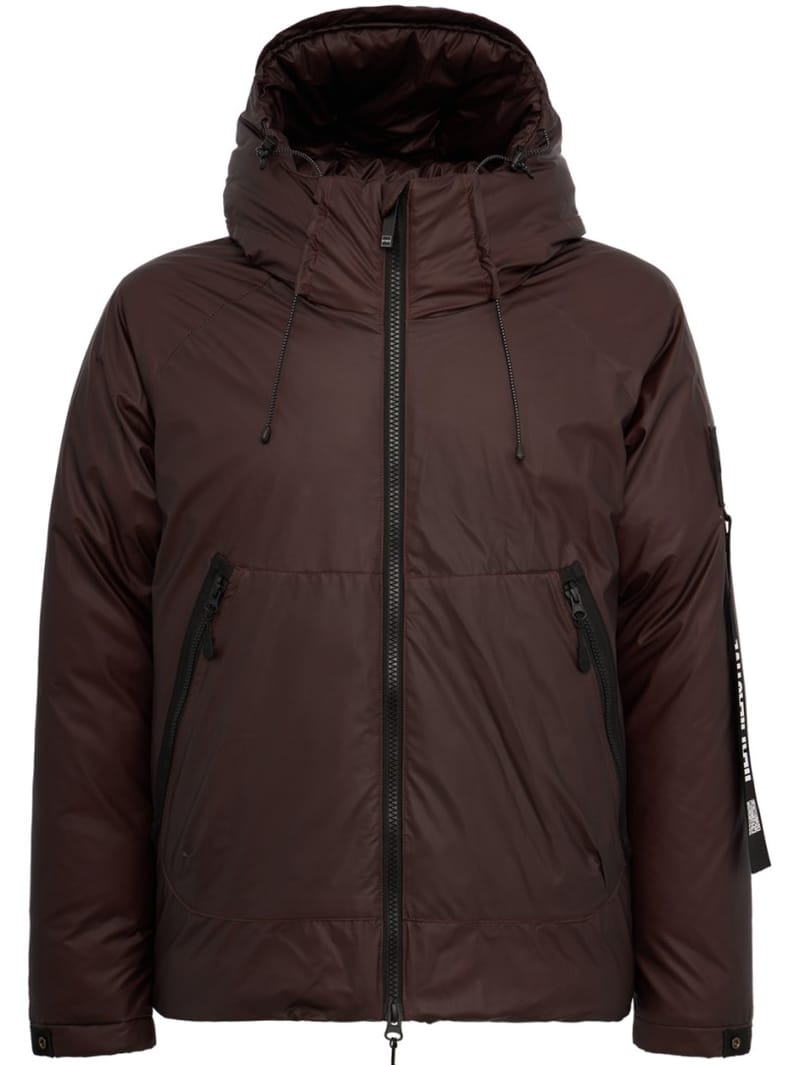 OUTHERE: Heat reactive hooded down jacket