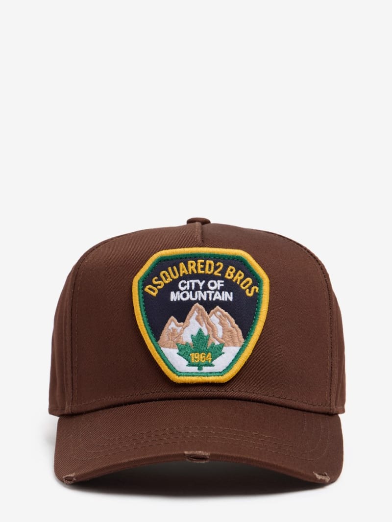 Dsquared2: Patch canvas baseball hat