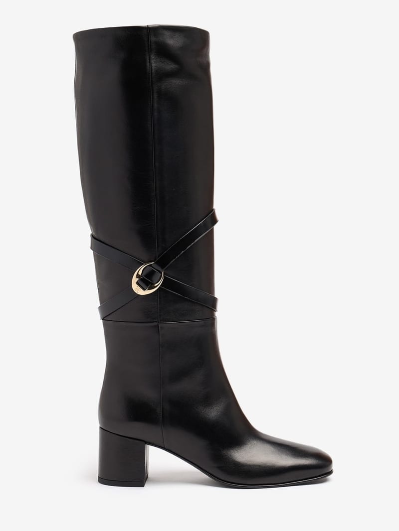 FABI: Bottes hautes en cuir à talon