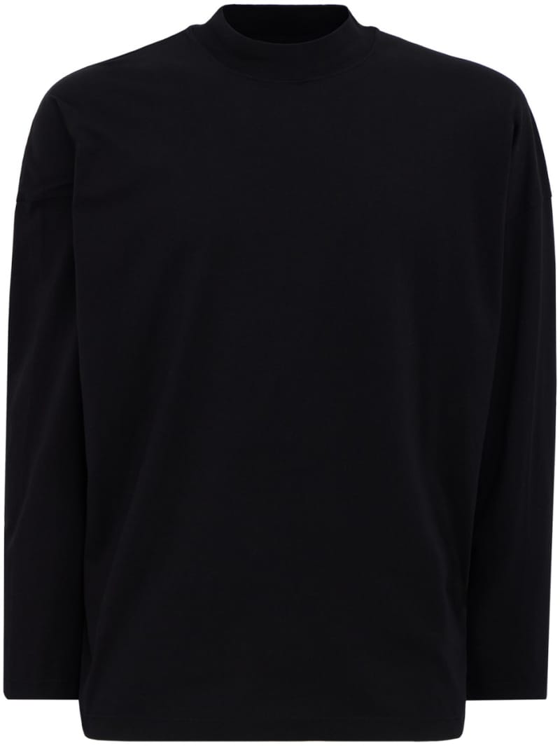 Jil Sander: T-shirt boxy manches longues col montant