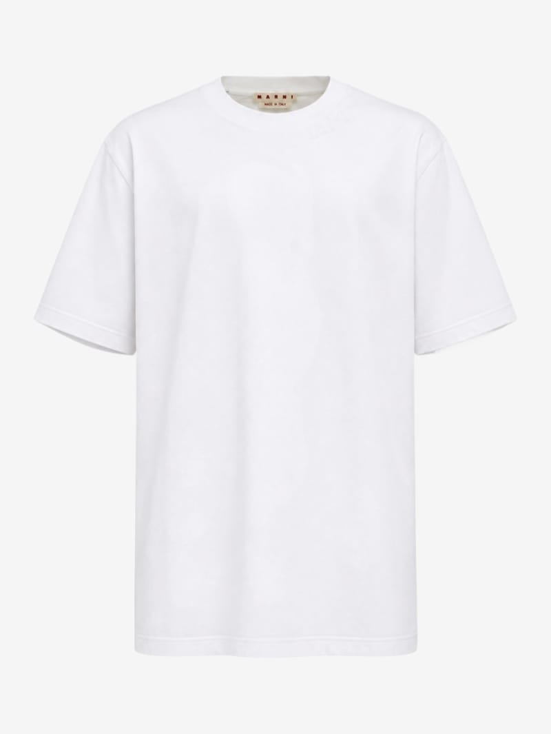 Marni: T-Shirt aus Baumwolljersey mit Logo