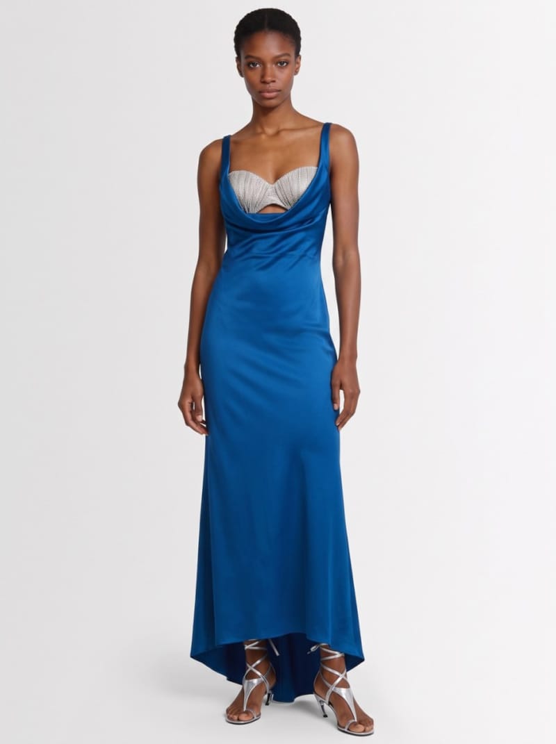 Giuseppe Di Morabito - Satin maxi dress with crystals