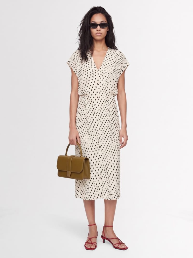 Stella McCartney - Polka-dot cr pe midi dress