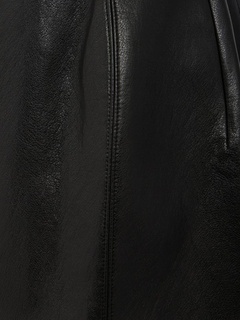 LA PISCINE: Baloon leather skirt