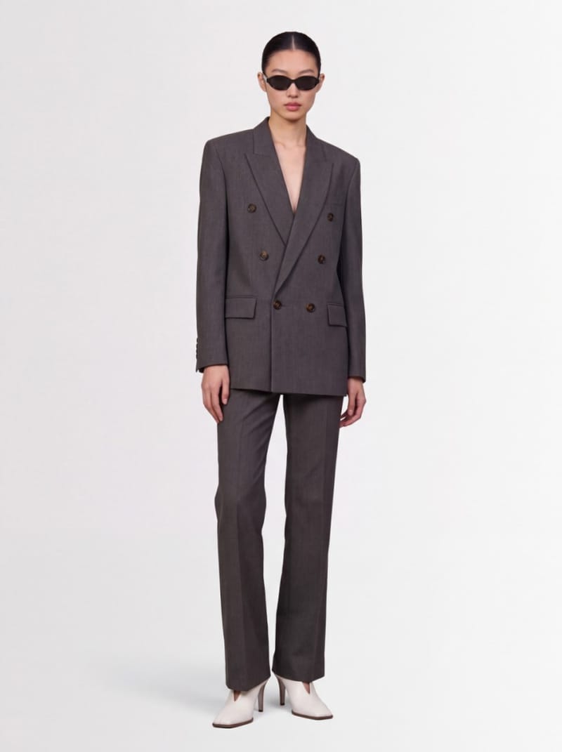 Stella McCartney - Double-breasted wool flannel blazer