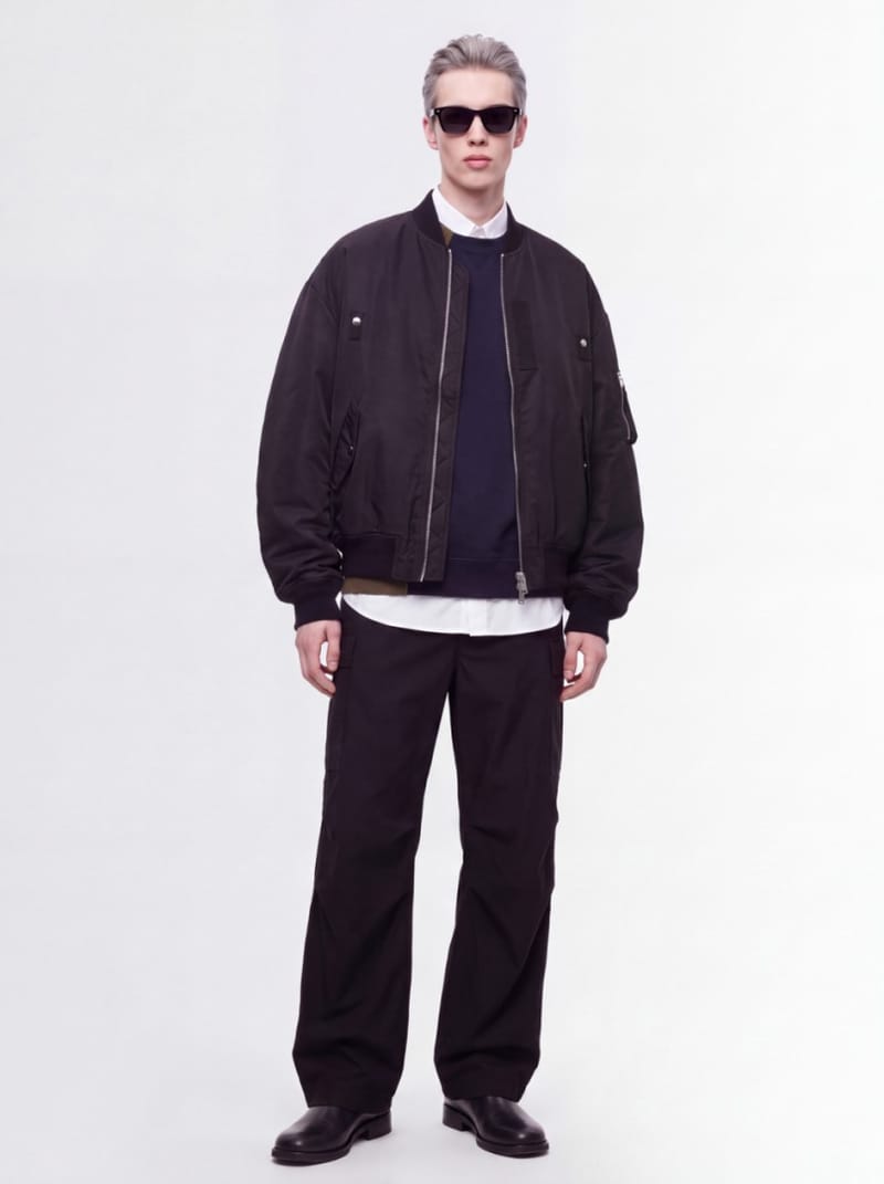 Sacai - Nylon bomber jacket with utility pocket