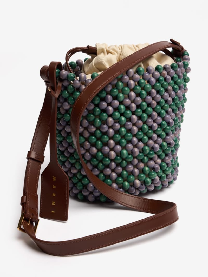 Marni - Wood bucket bag
