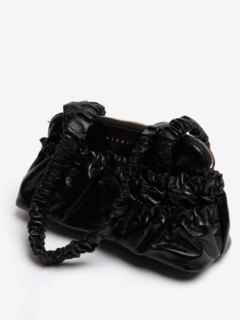 Marni - Gathered calf leather shoulder bag