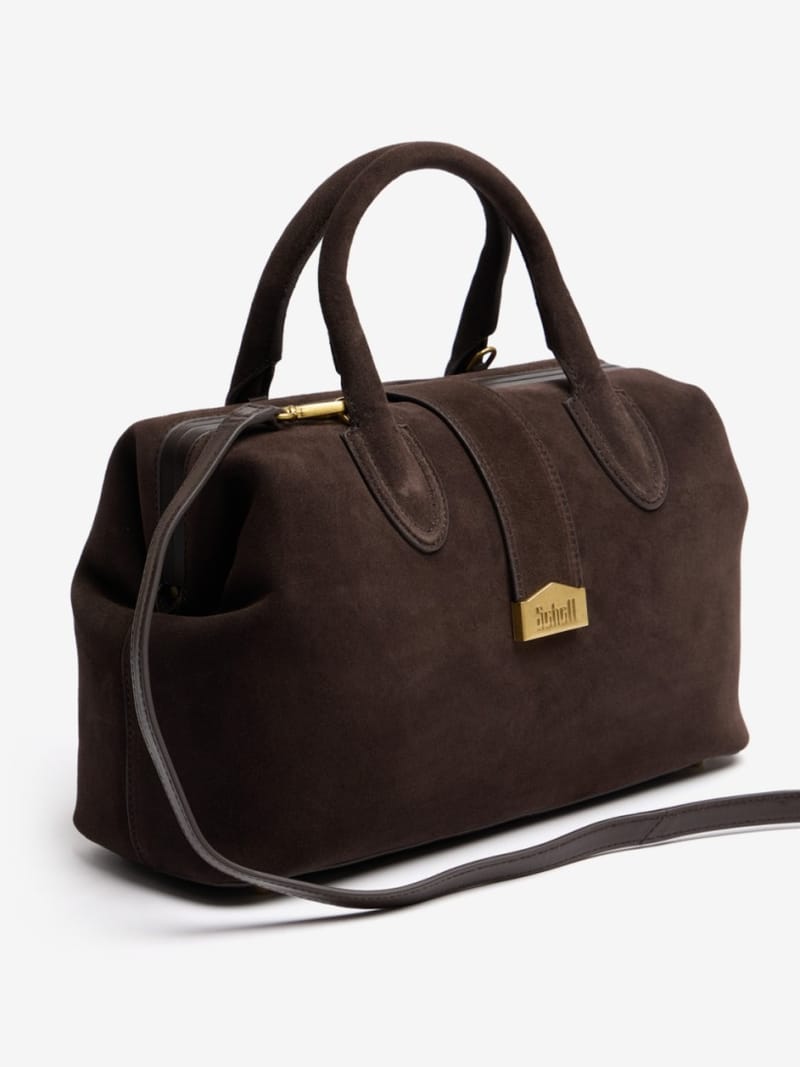 SCHELL - Medium suede doctor bag