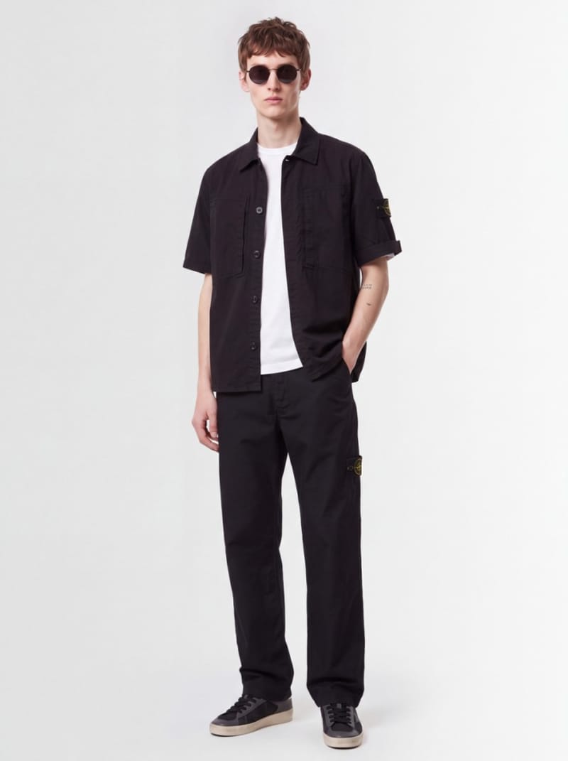 Stone Island - Short-sleeved shirt with chest pockets