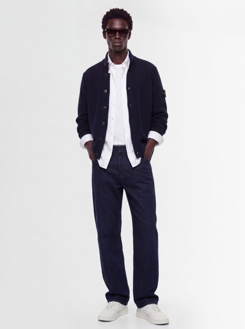 Stone Island - Knit high-neck button cardigan