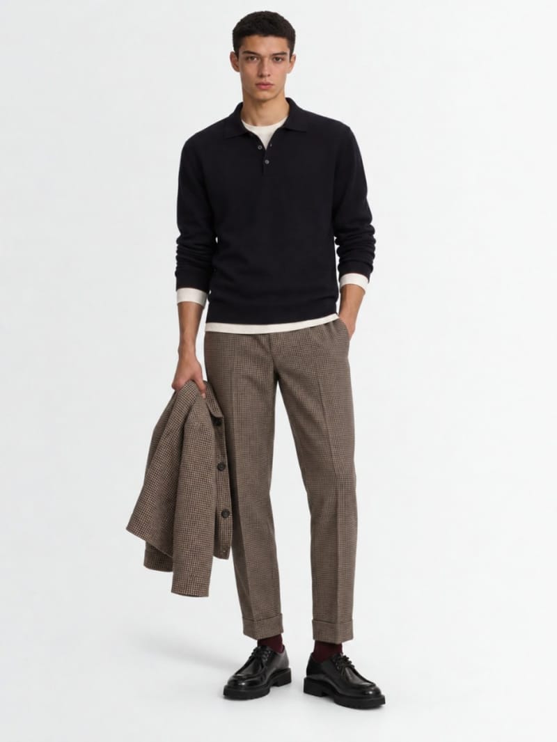CRUNA - Carrot Fit Pant Flat Front Roll-Ups