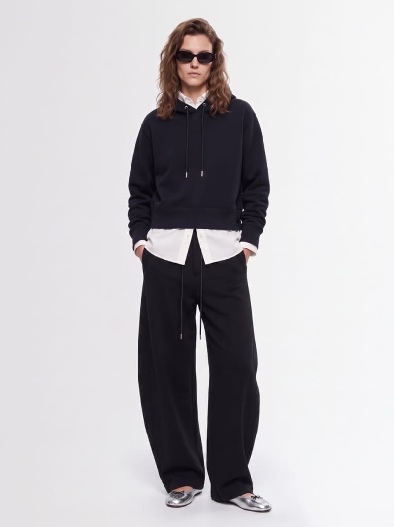 Sacai - Cropped hooded sweatshirt